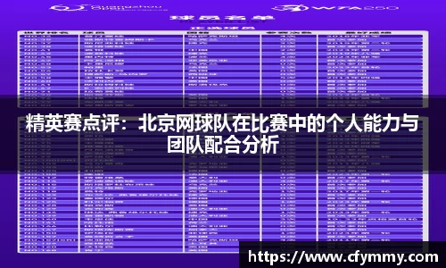 精英赛点评：北京网球队在比赛中的个人能力与团队配合分析